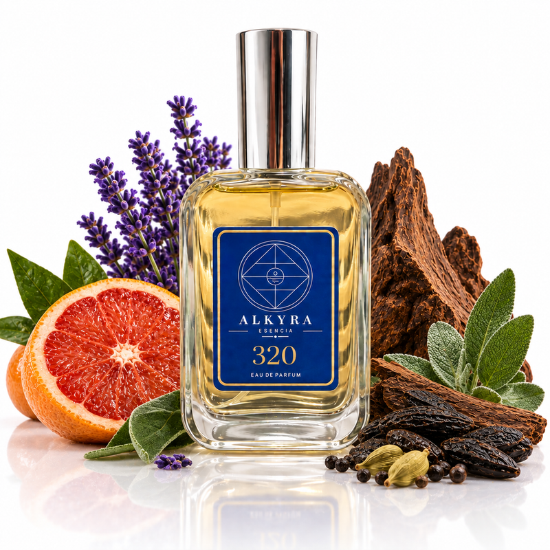 Perfume equivalente a Born in Roma Uomo Valentino (amaderada) - REF. 320 | Alkyra Esencia