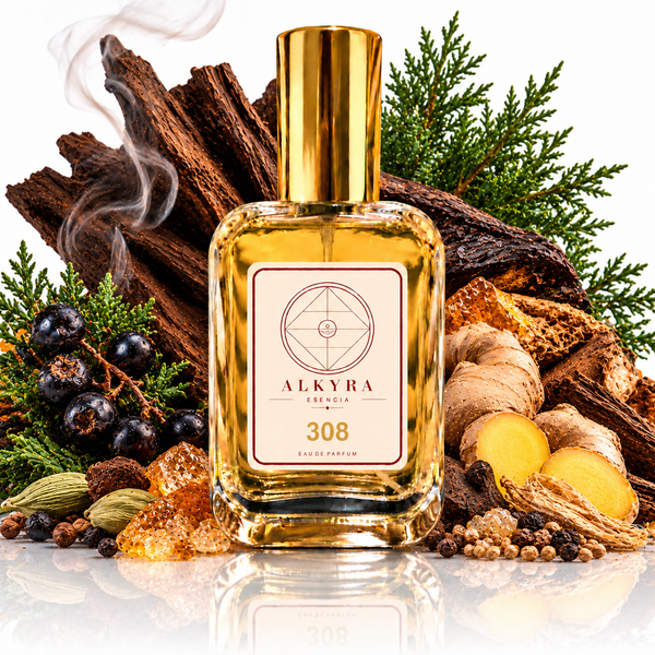 REF. 308 - perfume equivalente Ámbar · Amaderada | Alkyra Esencia