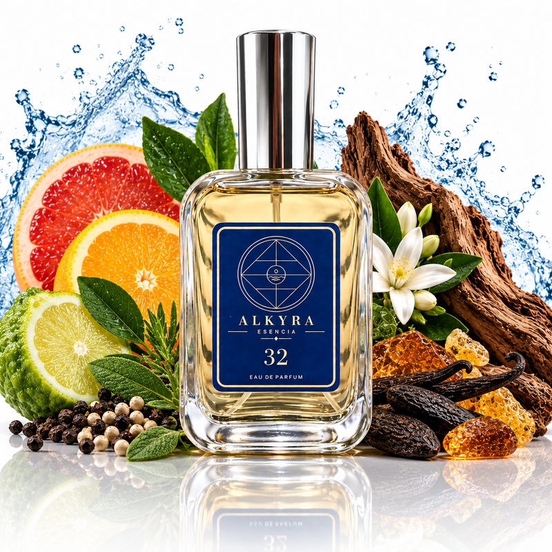 Perfume equivalente a Allure Homme Sport (amaderada) - REF. 32 | Alkyra Esencia